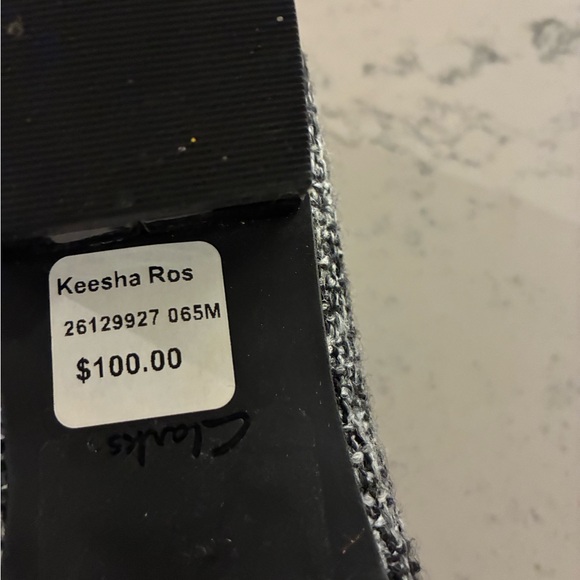 Clarks NWT sz6.5 Kesha Rosa Tweed and Black Patent Leather  Women's Flats - Picture 6 of 9